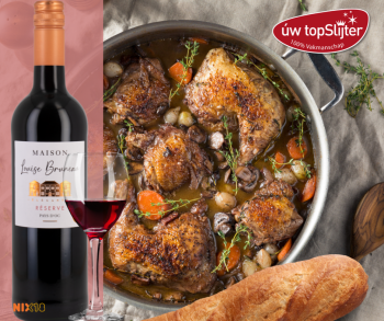 Louise Bruneau Rouge Pays d'Oc - Coq Au Vin - Stoofpot - uw topSlijter